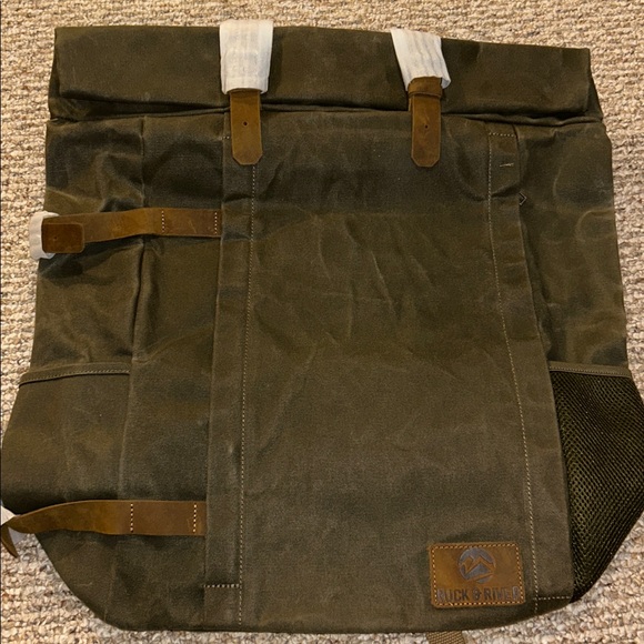 NEW Ruck & River The Ridge Pack Waxed Canvas Roll Top Backpack Bag main image 5